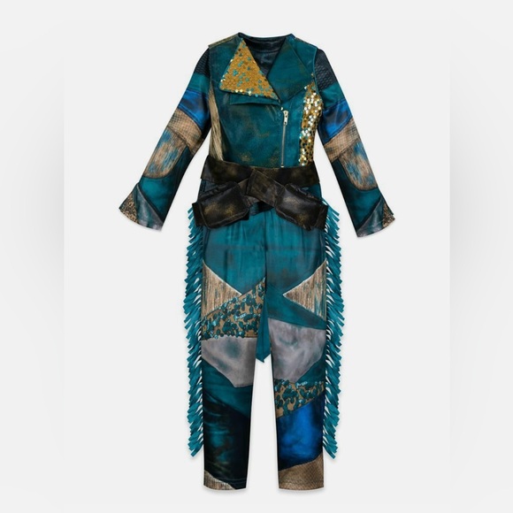 Disney Parks Descendants Uma Costume Girl’s 5/6 Youth Pirate Leather Jacket Belt - Picture 16 of 16